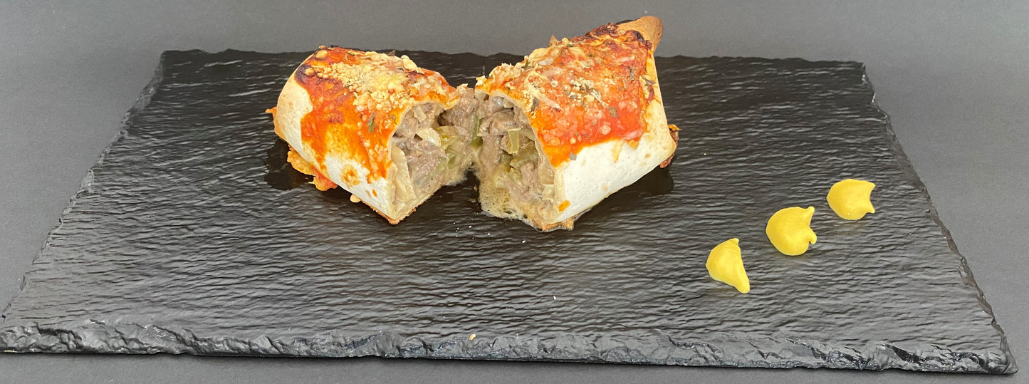 FAJITA DE CARNE VACUNO Y VERDURAS. 150 grs.