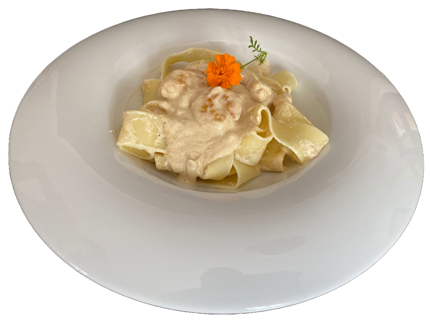 Pappardelle Alfredo con langostinos 300grs