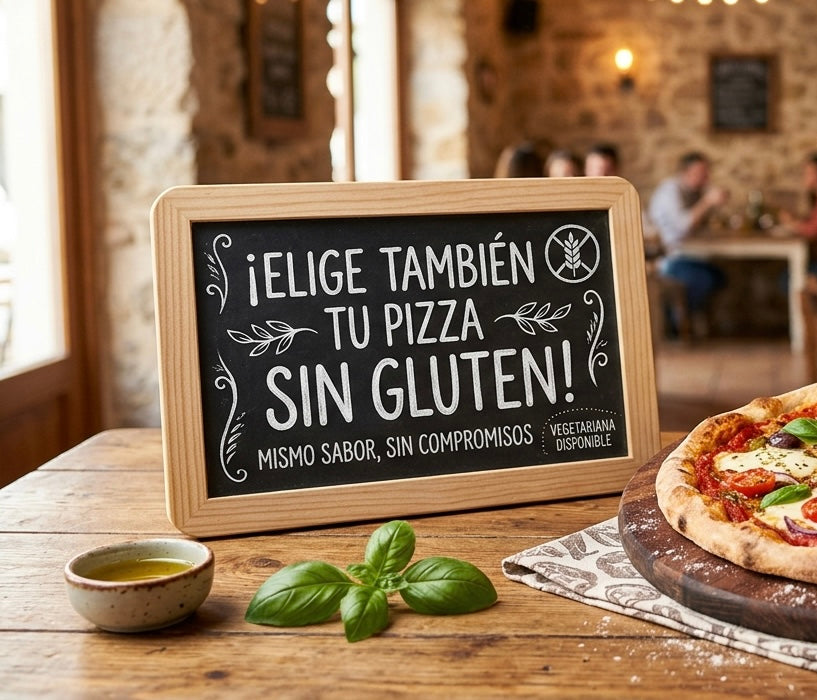 Pizza 33 cm Ø SIN GLUTEN.