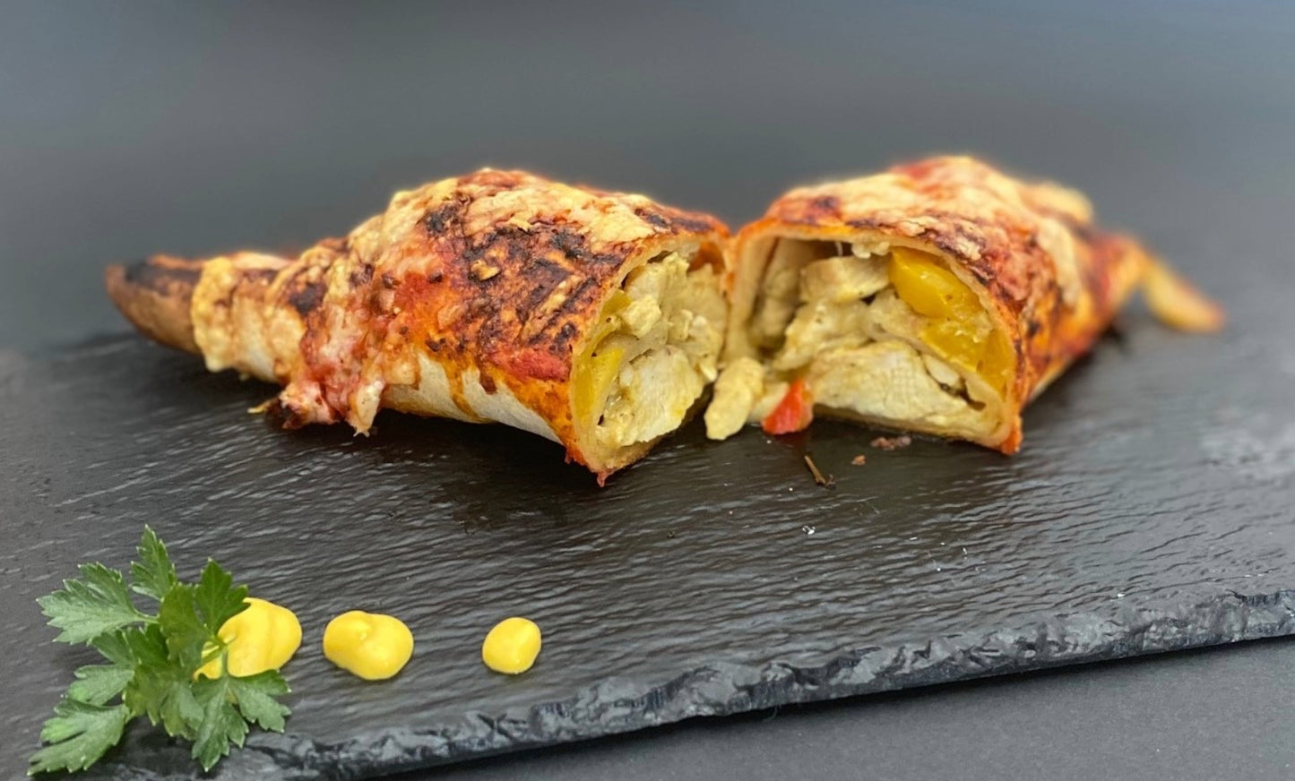 FAJITA DE POLLO Y BACÓN. 150 grs.