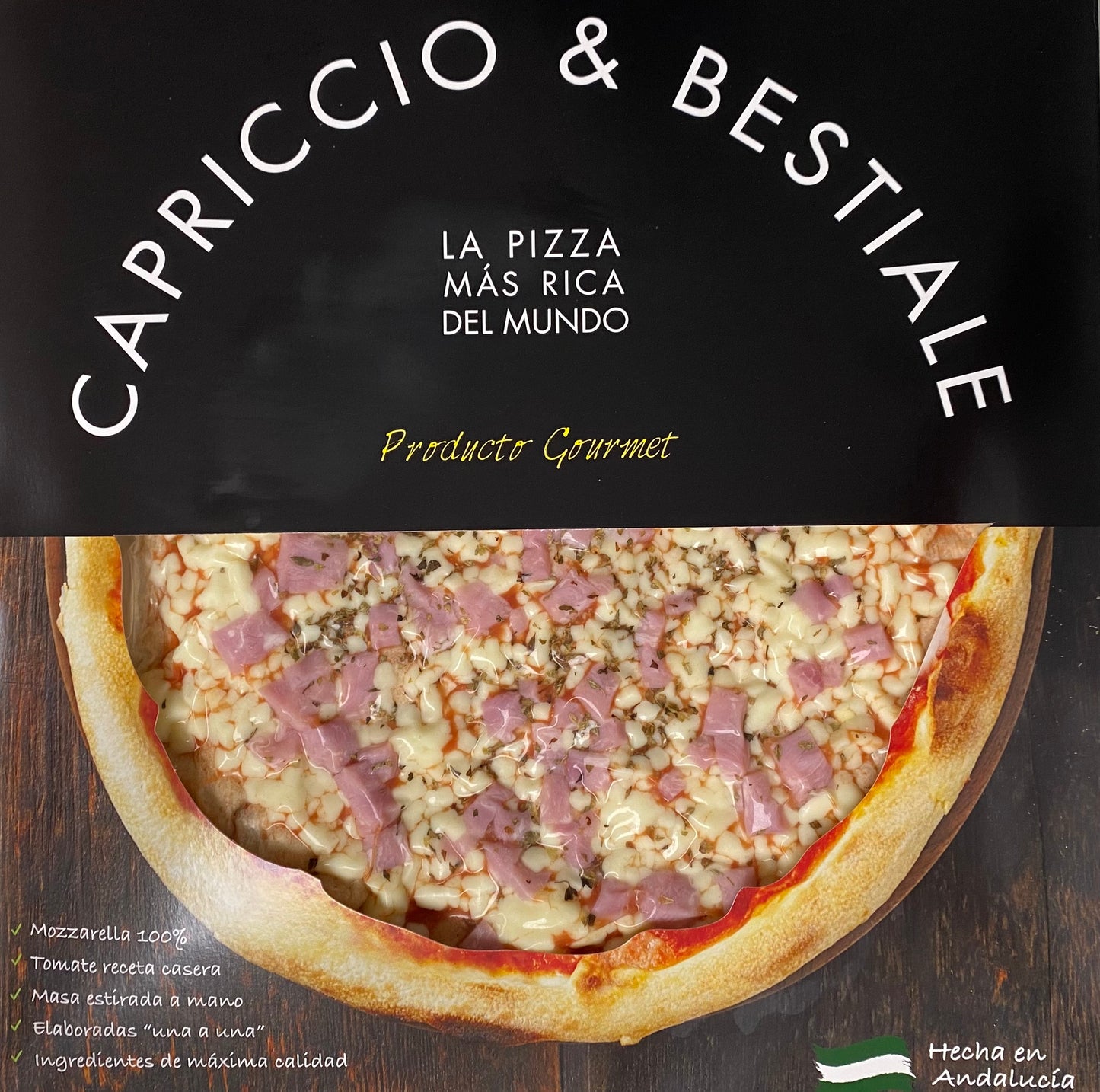 Pizza Jamón York. 29 Ø. De 450 a 500 grs.