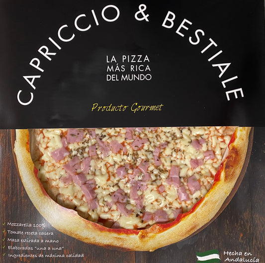 Pizza Jamón York. 29 Ø. De 450 a 500 grs.