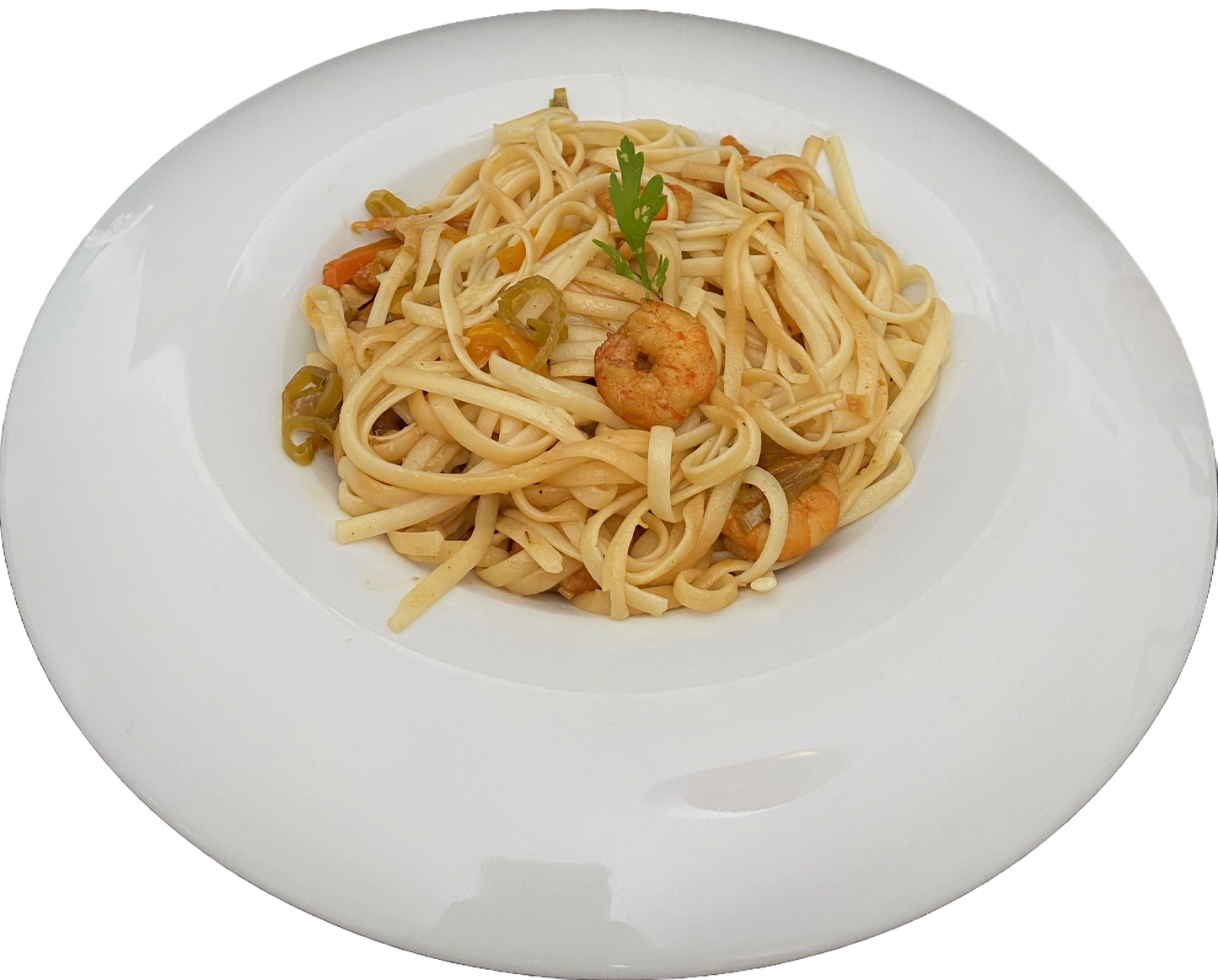 Linguine with prawns and vegetables 300grs