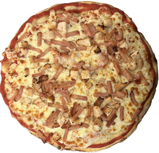 Pizza pollo e bacón 29 cm Ø