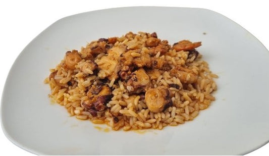 Arroz con Pulpo y Gambas. 300gr.
