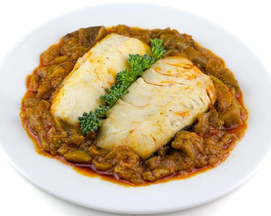 Merluza al pisto. 300gr.