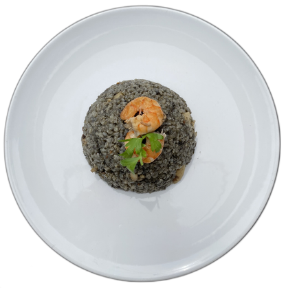Arroz negro con calamares y langostinos 300grs
